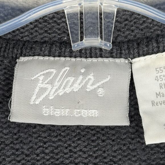 Blair Sweater Womens Large Black Multi Polka Dot Vest Retro Knit 90s Y2k‎ Boho - Picture 5 of 8